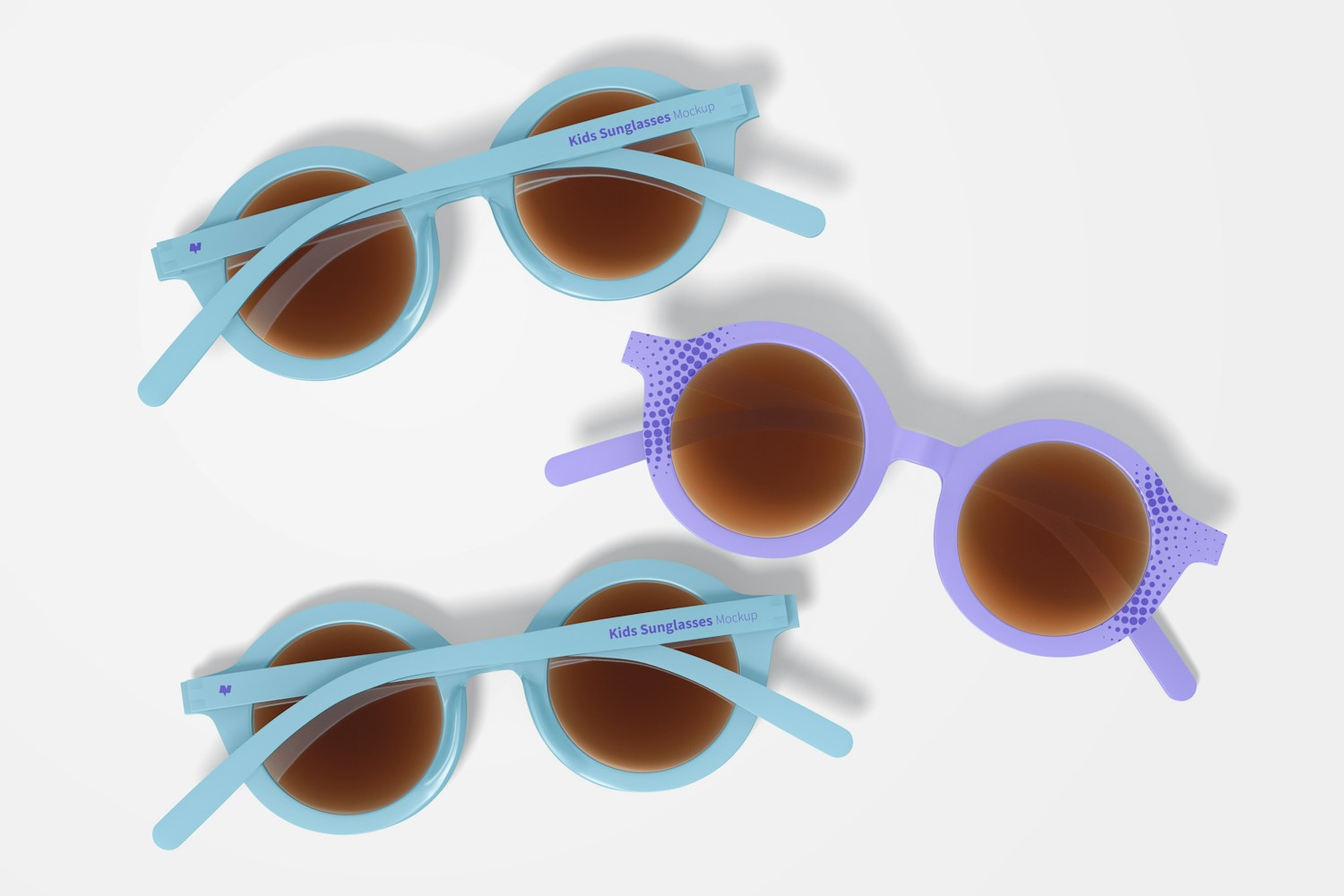 Maqueta de Gafas para Niños, Vista Superior Maqueta de Gafas para Niños, Vista Superior