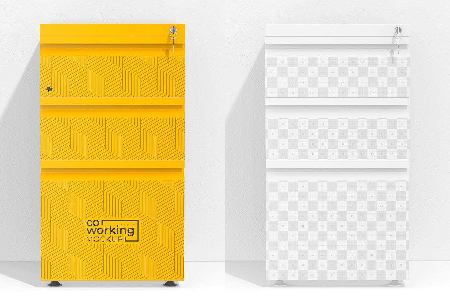 File Cabinet Mockup, Front View