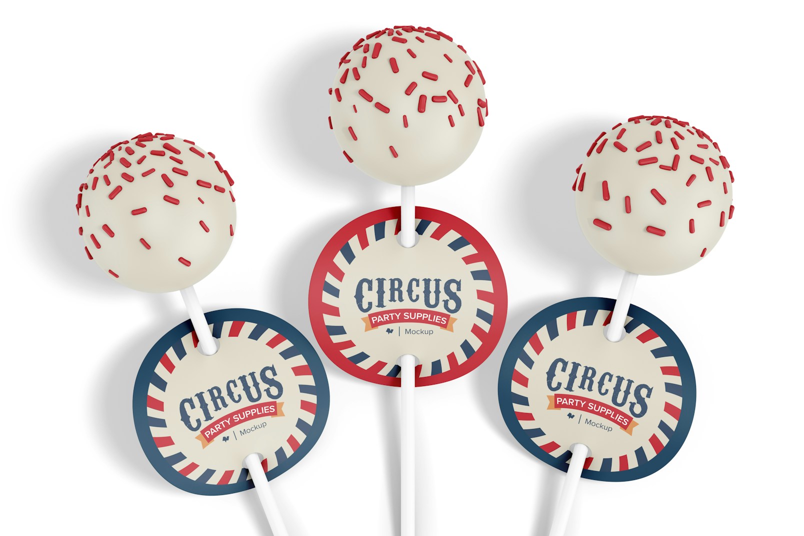 Cake Pops with Tag Mockup