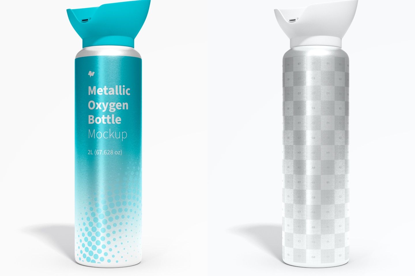 Metallic Oxygen Bottle Mockup