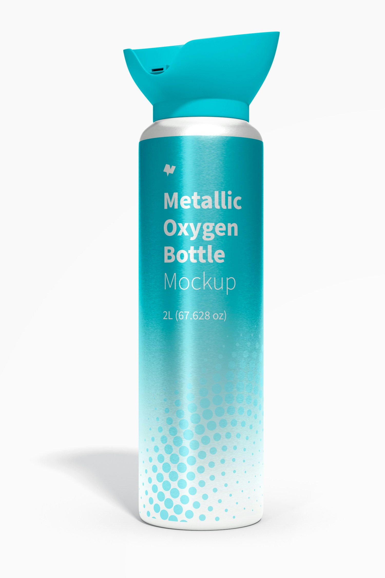 Maqueta de Botella Metálica de Oxígeno