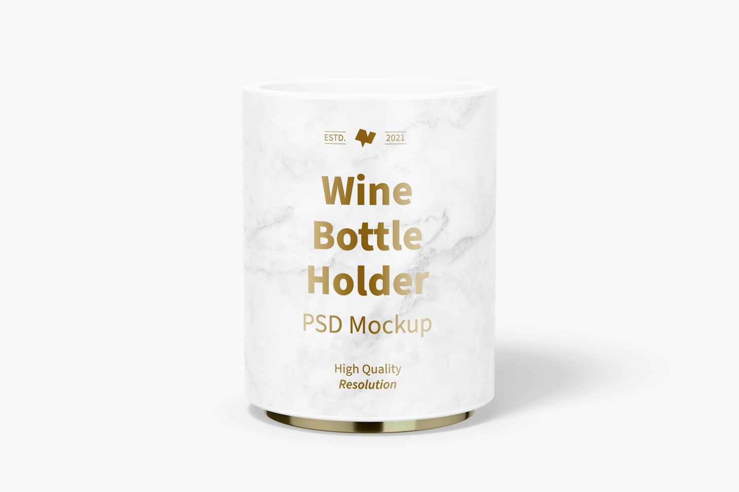 Wine Bottle Holder Mockup, Front View Wine Bottle Holder Mockup, Front View