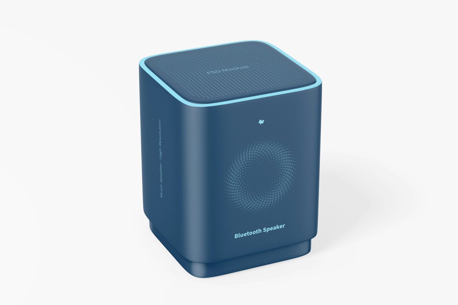 Squared Bluetooth Speaker Mockup, Front View