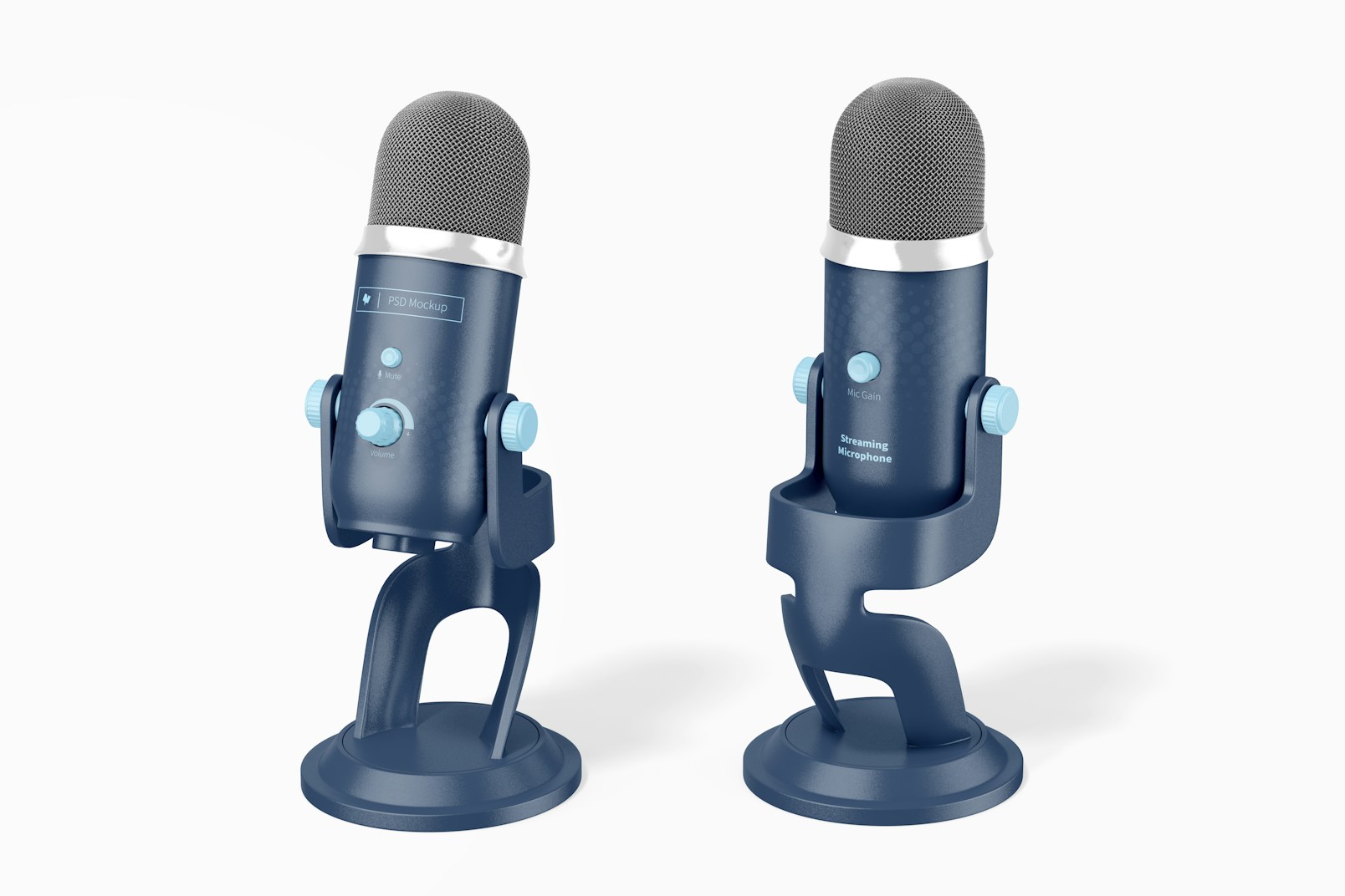 Streaming Microphone Mockup, Front and Back