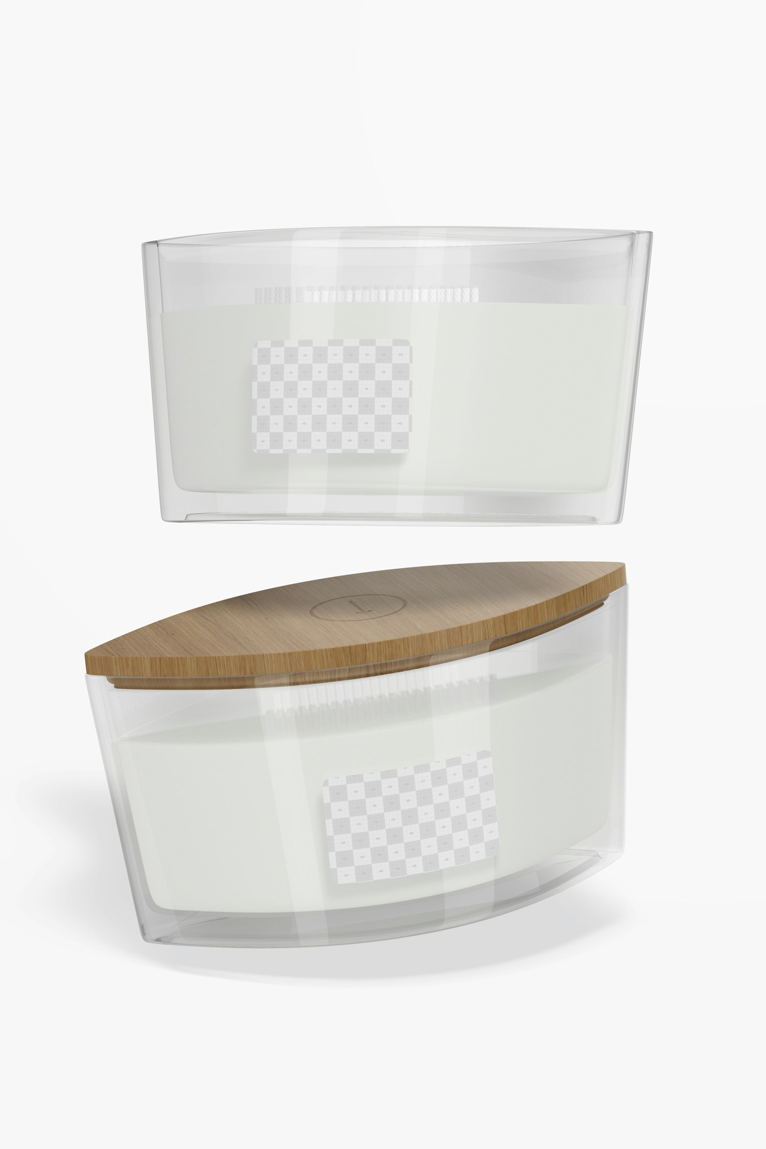 Scented Candles Mockup, Falling