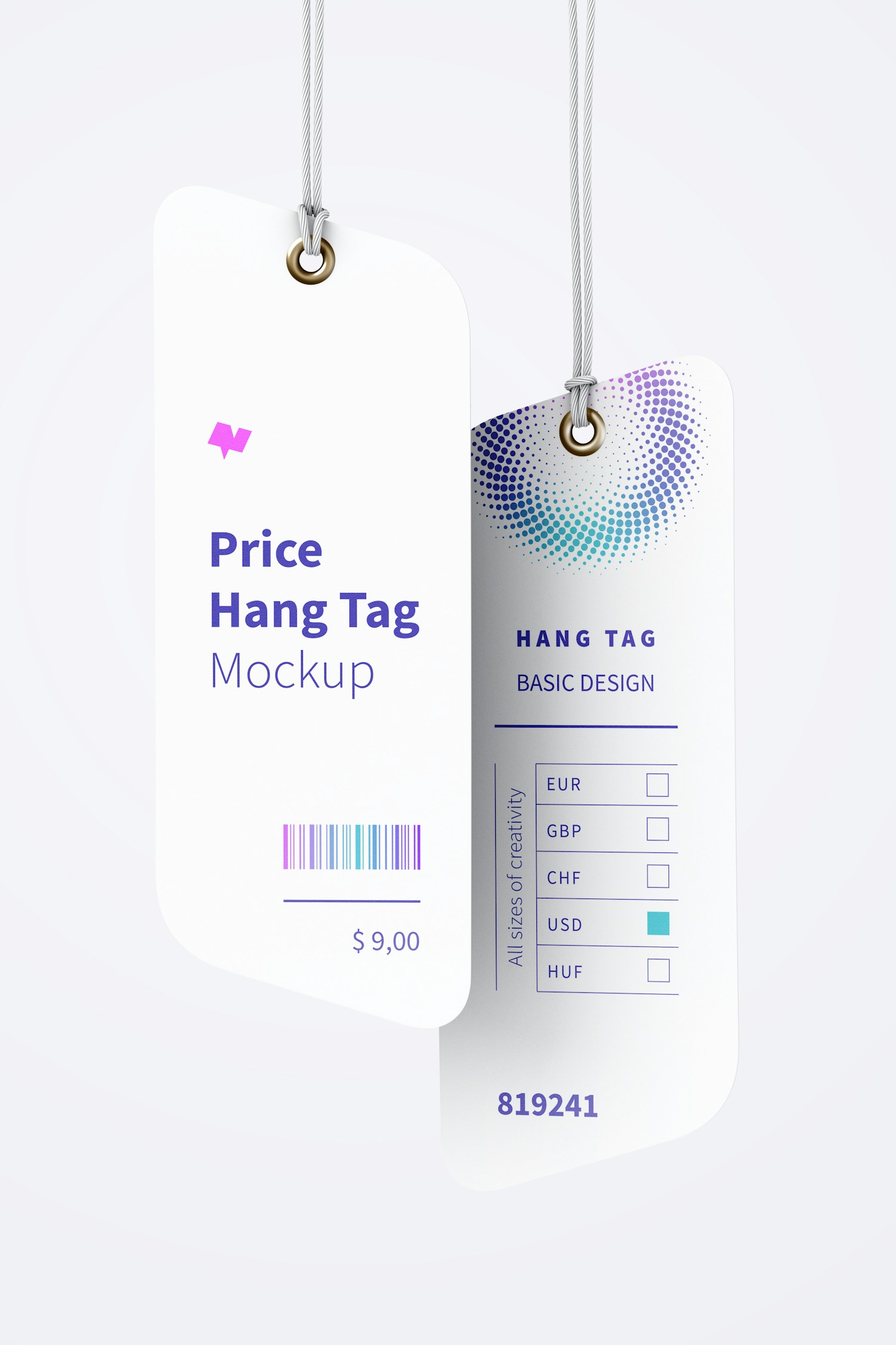 Price Hang Tags Mockup with String 04