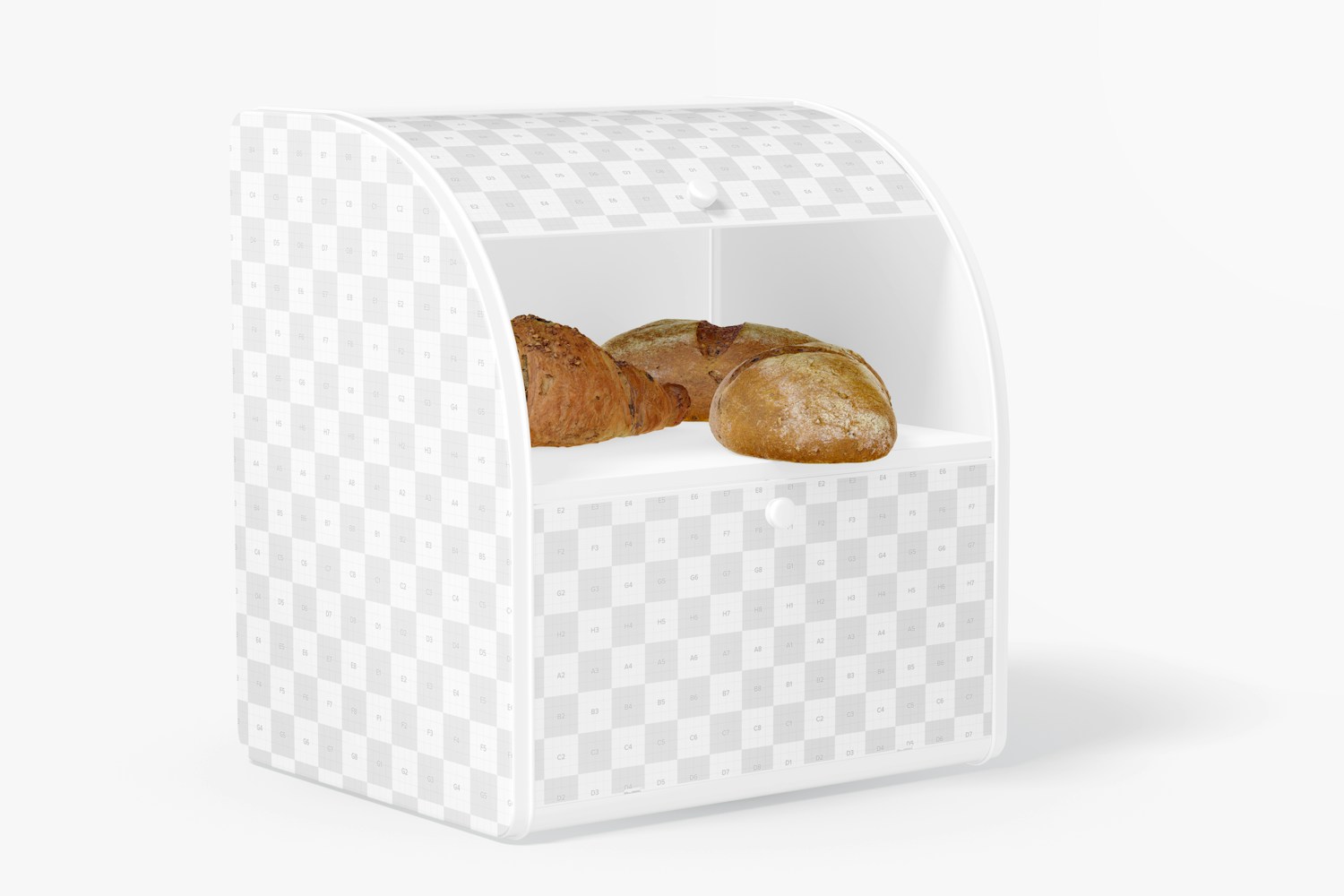 Two Tier Bakery Box Mockup, Left View