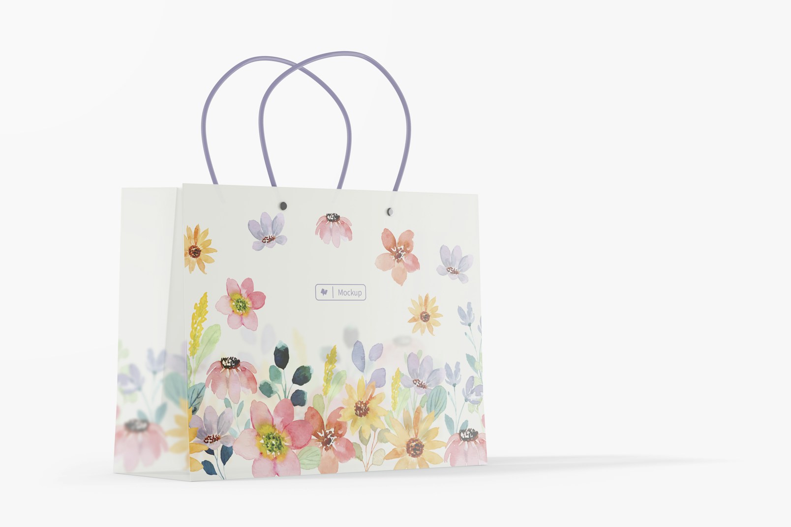 Clear Shopping Bag Mockup, Left View