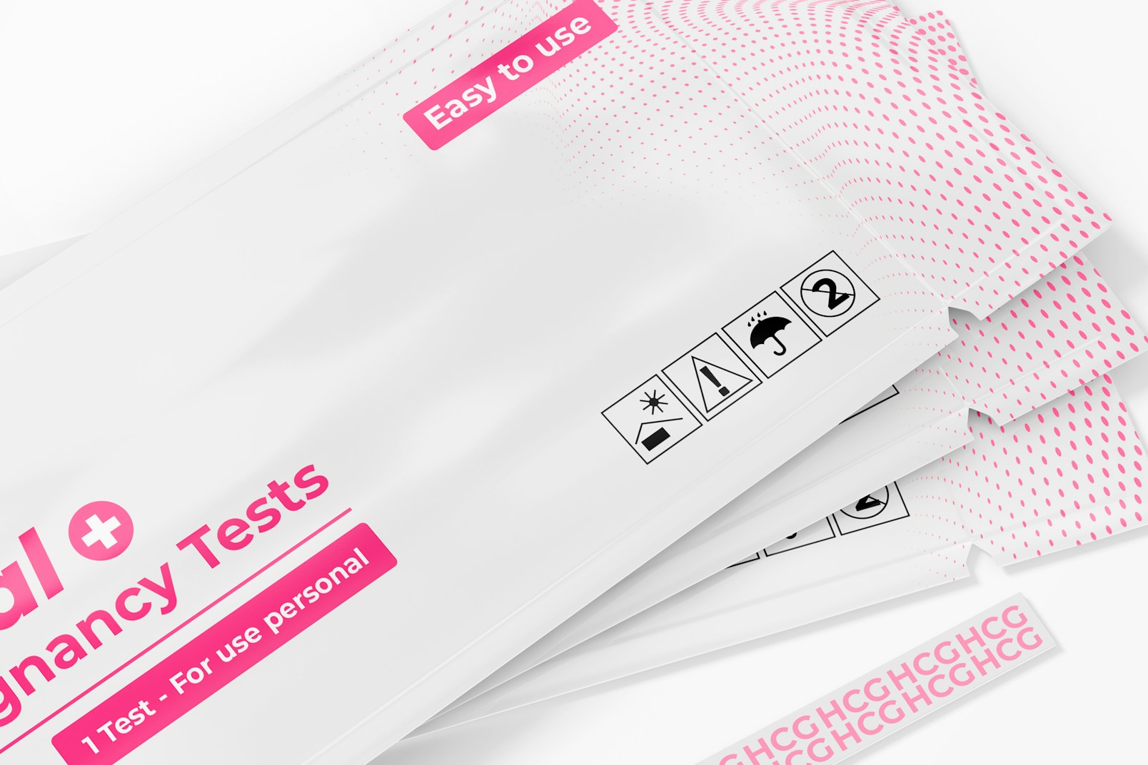 Pregnancy Test Strips Mockup, Close Up