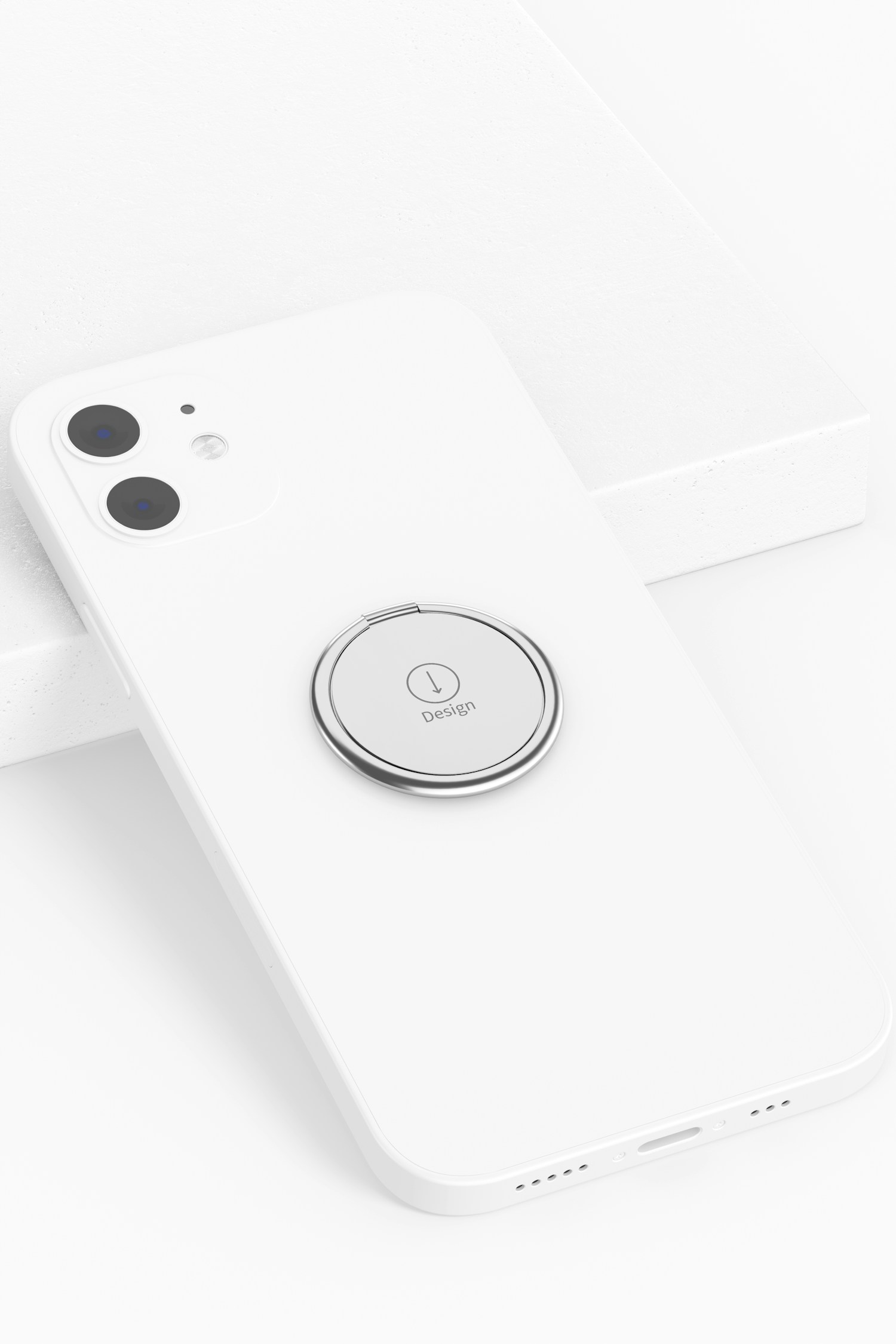 Phone Ring Holder Mockup, Closed Phone Ring Holder Mockup, Closed
