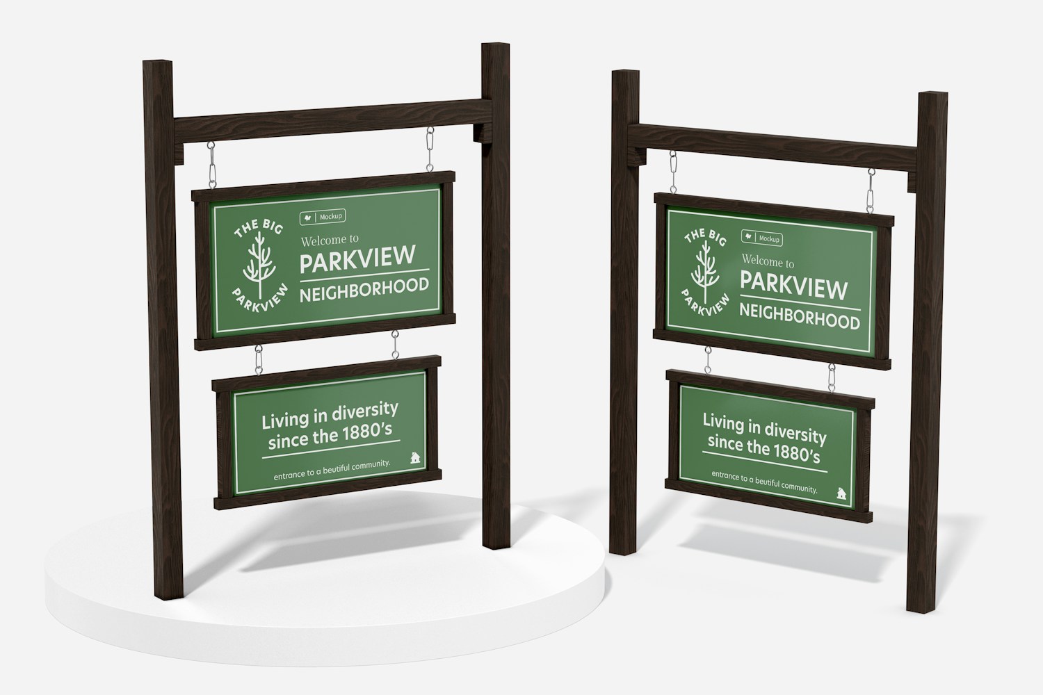 Entrance Community Signs Mockup Entrance Community Signs Mockup