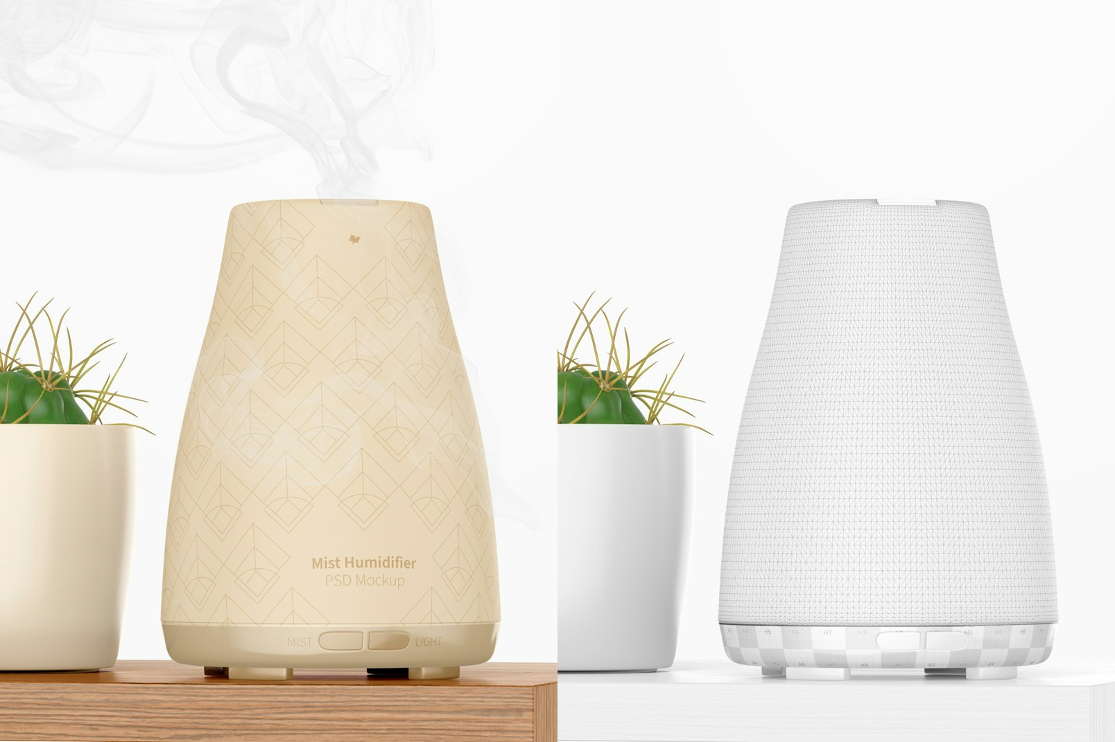 Mist Humidifier Mockup, Front View