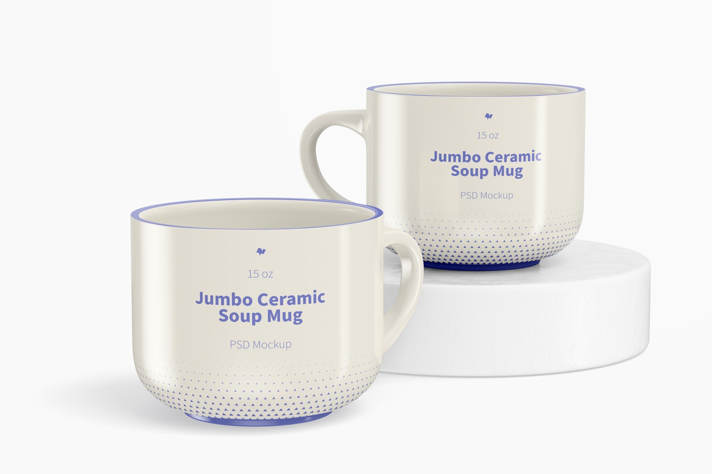 15 oz Jumbo Ceramic Soup Mug Mockup