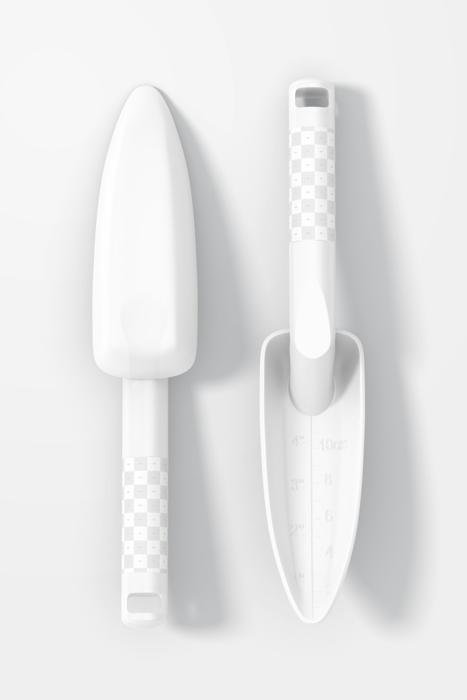 Hand Shovels Mockup, Top View Hand Shovels Mockup, Top View