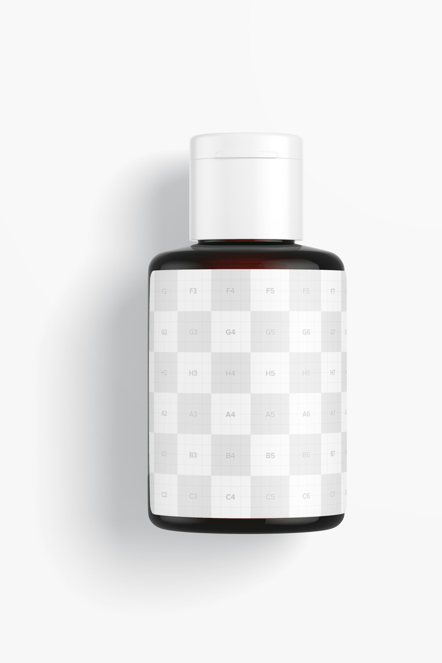 Portable Hand Sanitizing Gel with Label Mockup, Top View