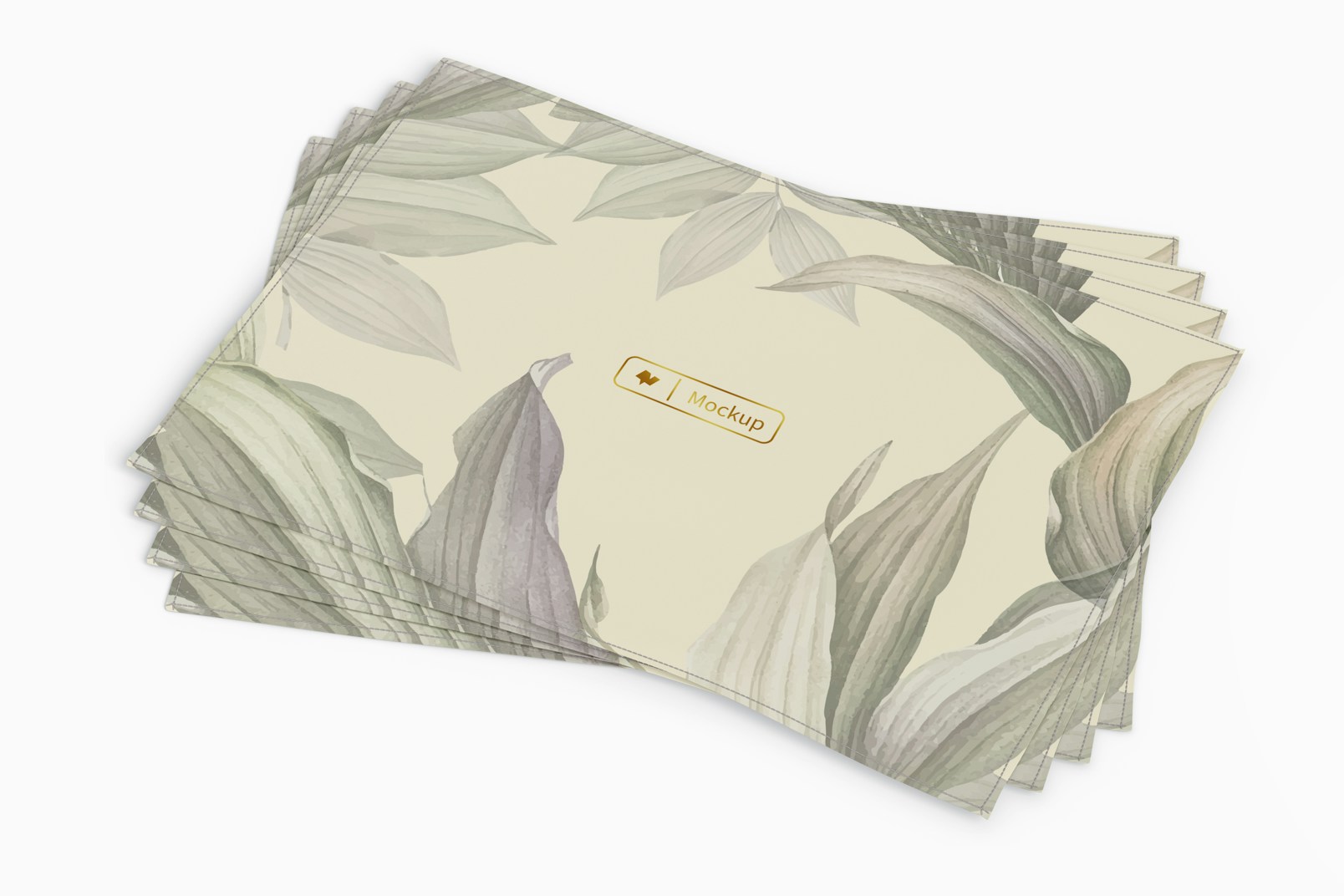 Fabric Placemat Mockup, Stacked