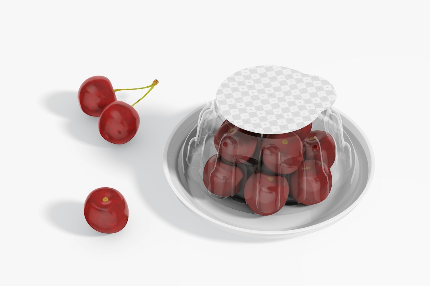 Cherries Box Mockup, Perspective