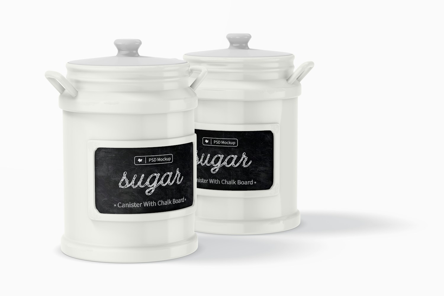 Canisters with Chalk Board Mockup Canisters with Chalk Board Mockup