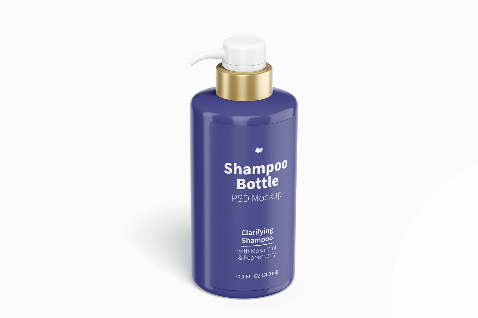 300 ml Shampoo Bottle Mockup, Front View