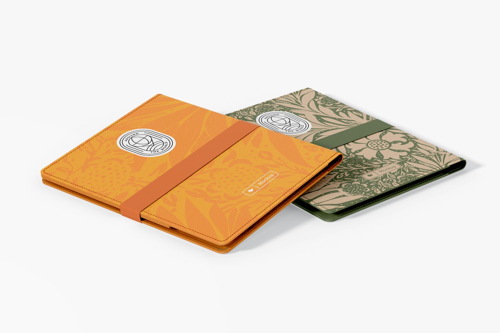 Passport Holders with Band Mockup
