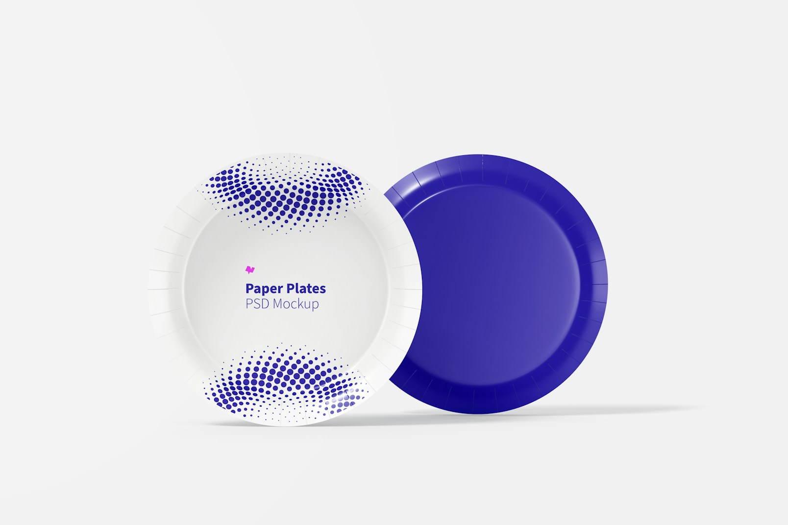 Paper Plate Mockup, Front and Back View