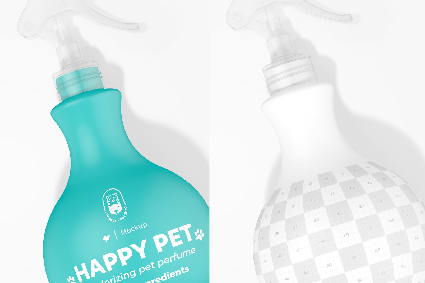 Maqueta de Botella de Perfume para Mascotas, Acercamiento