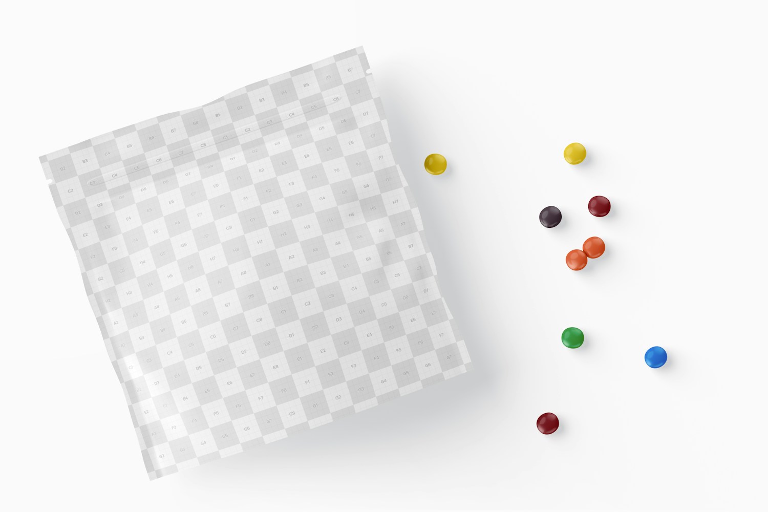 Candy Bag Mockup, Perspective Candy Bag Mockup, Perspective