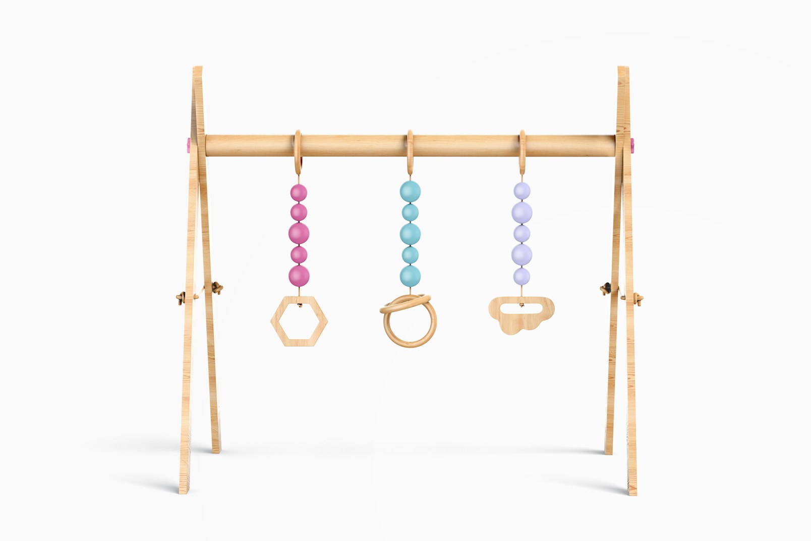 Baby Wooden Gym Mockup, Front View