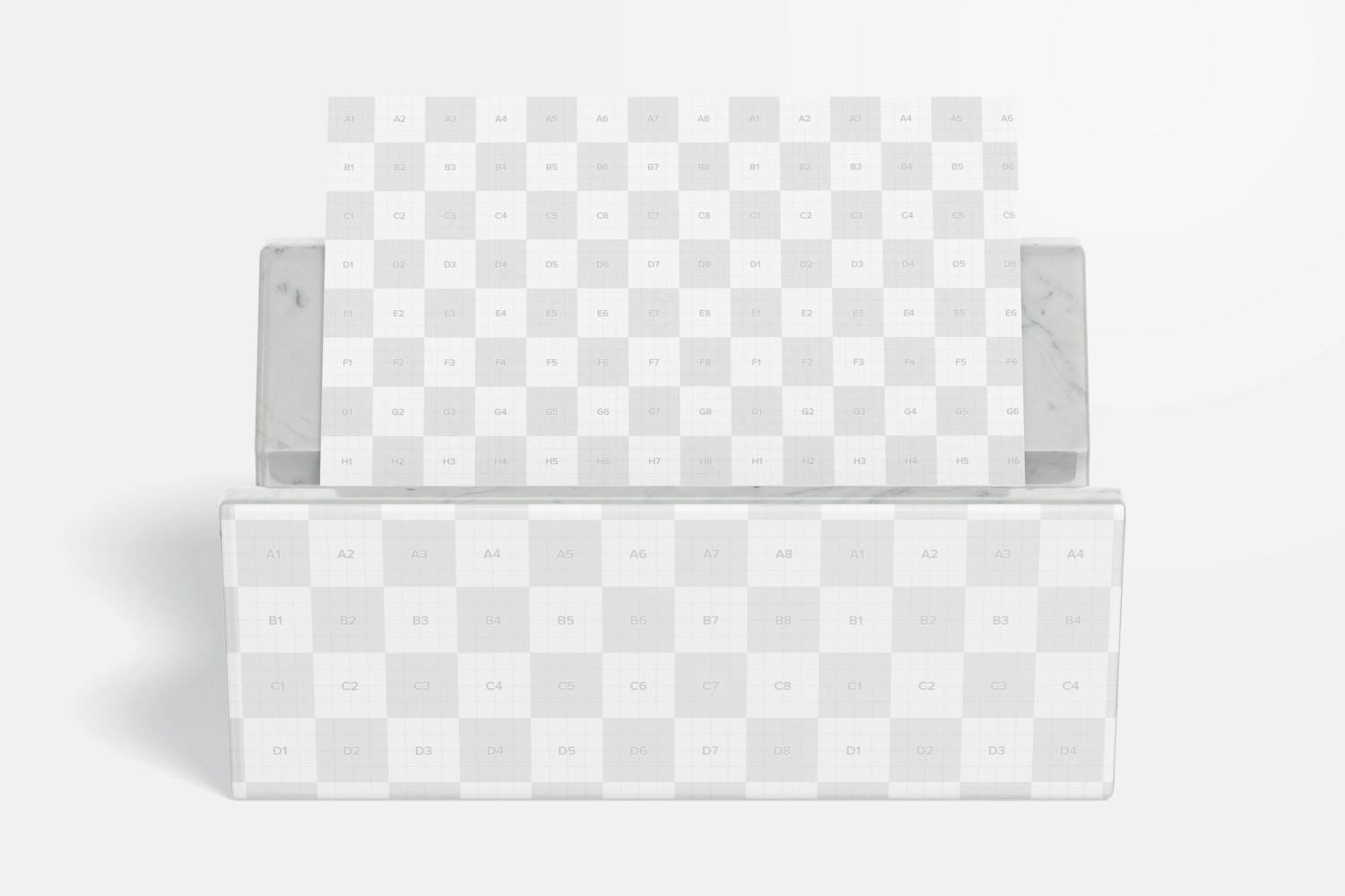 Marble Businnes Card Holder Mockup,  Front View