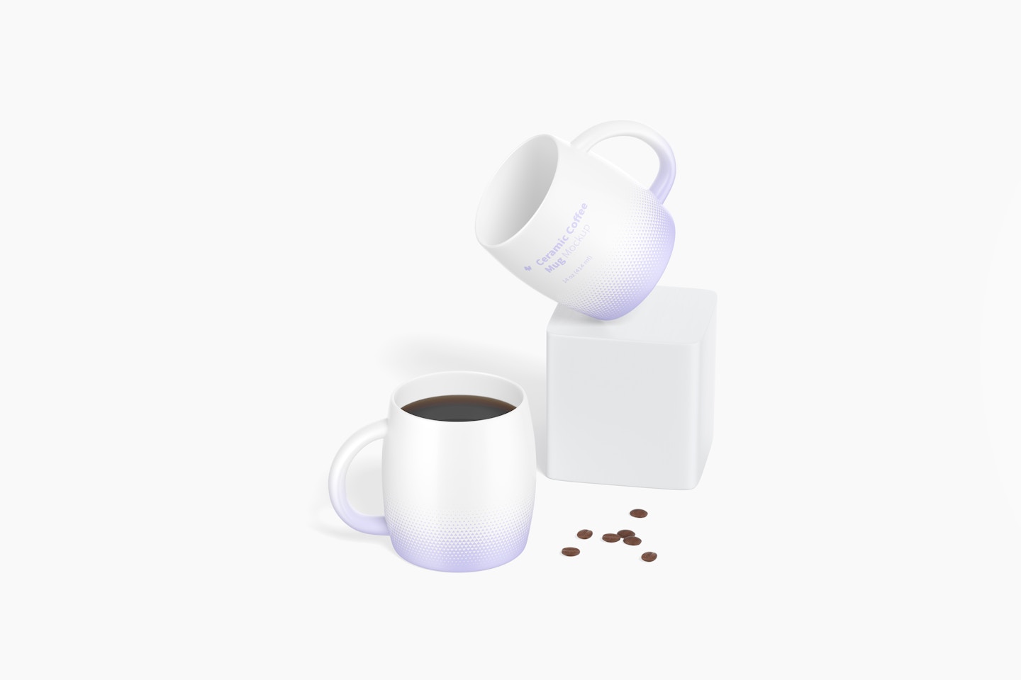 Maqueta Tazas de Ceramica para Café de 14 oz