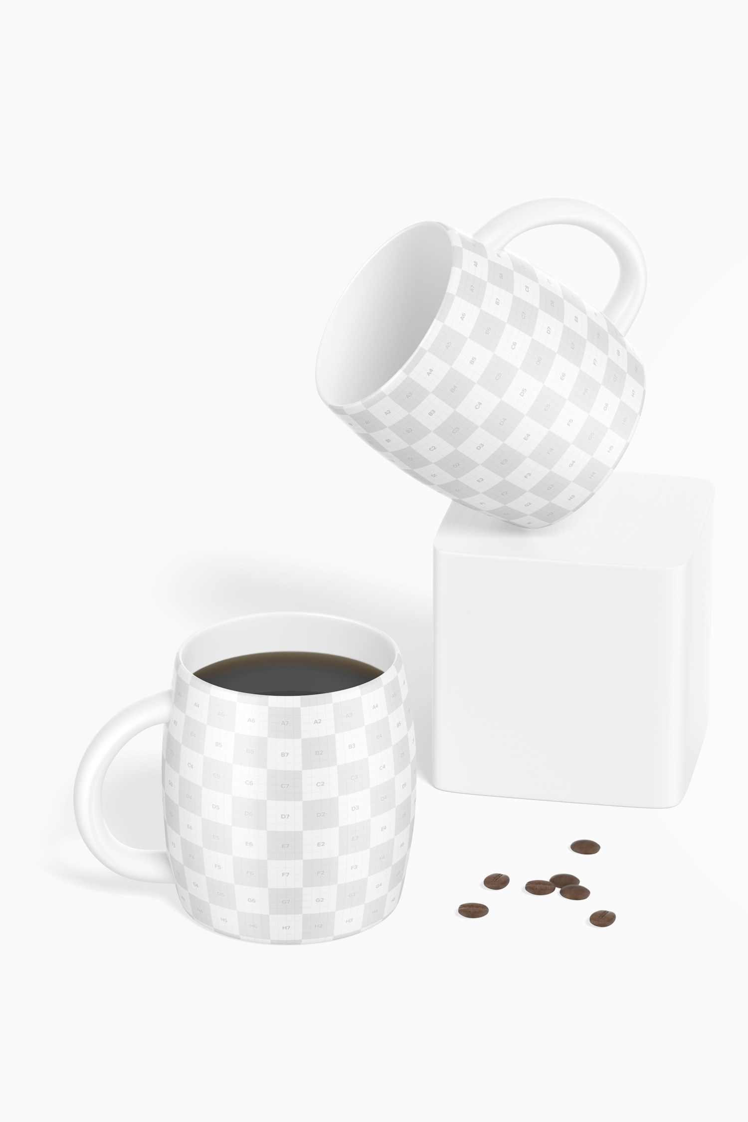 Maqueta Tazas de Ceramica para Café de 14 oz