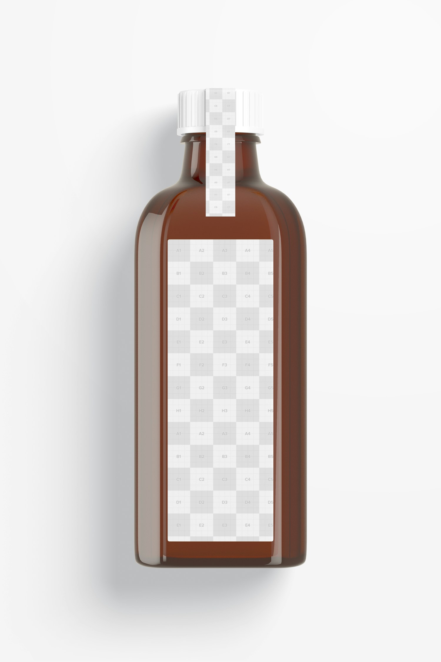 3.4 oz Oil Bottle Mockup, Top View
