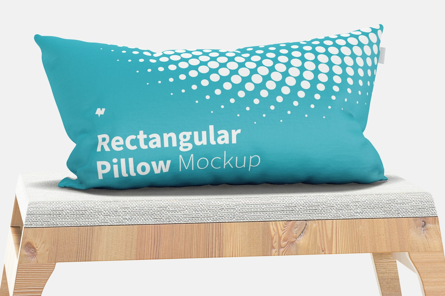 Rectangular Pillow Mockup, Front View