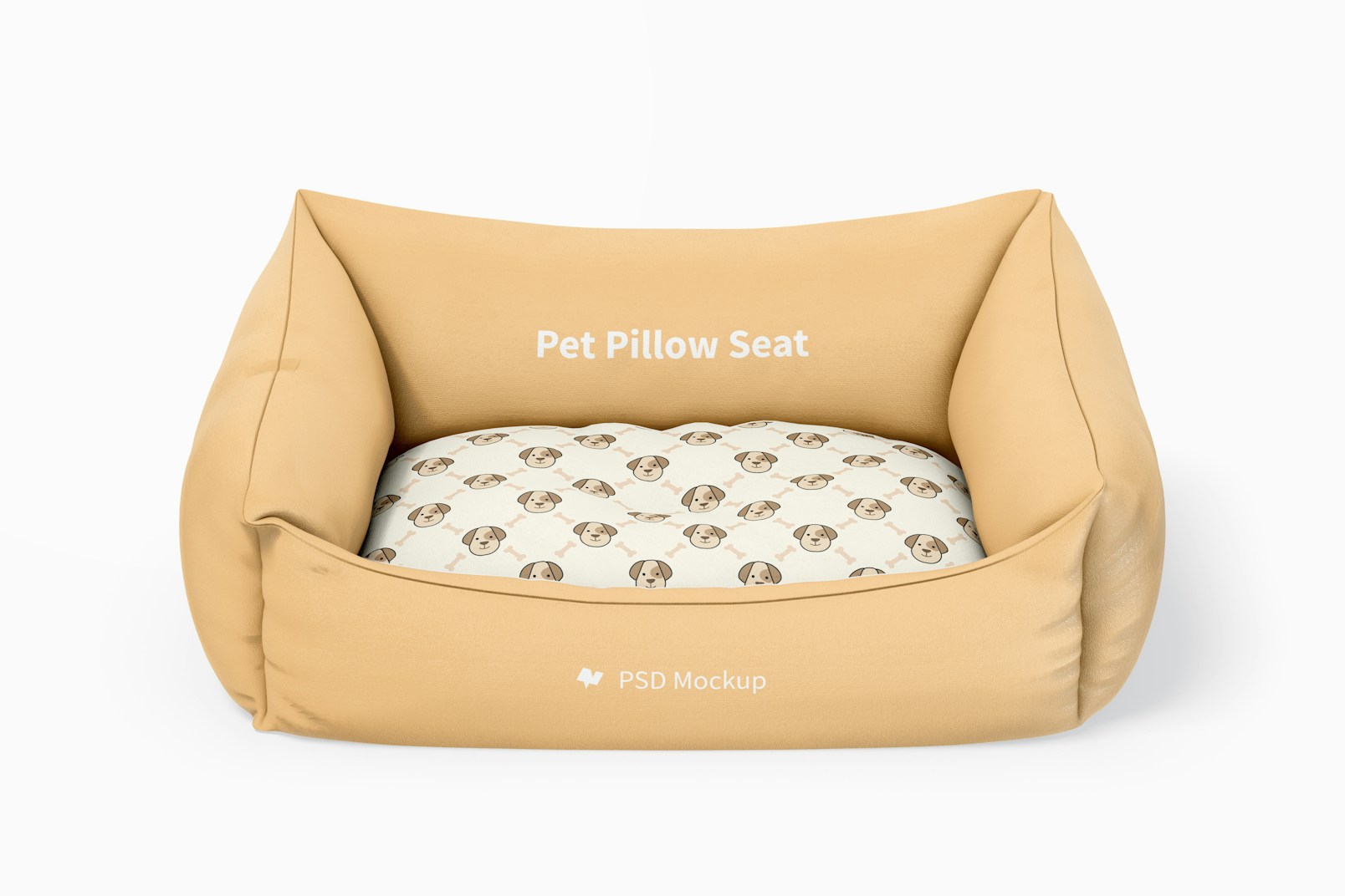 Pet Pillow Seat Mockup, Front View