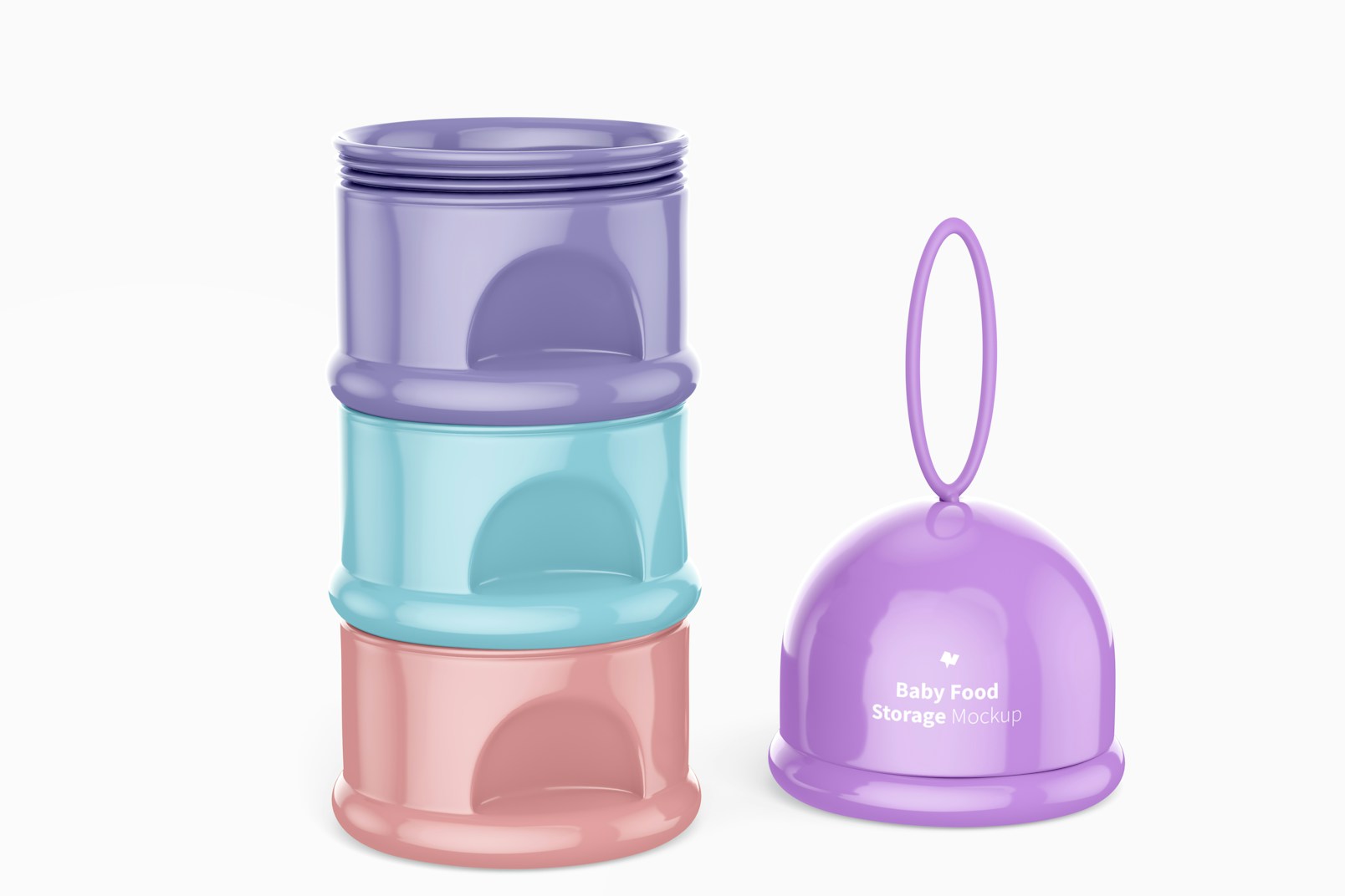 Baby Food Portable Storage Mockup, Front View