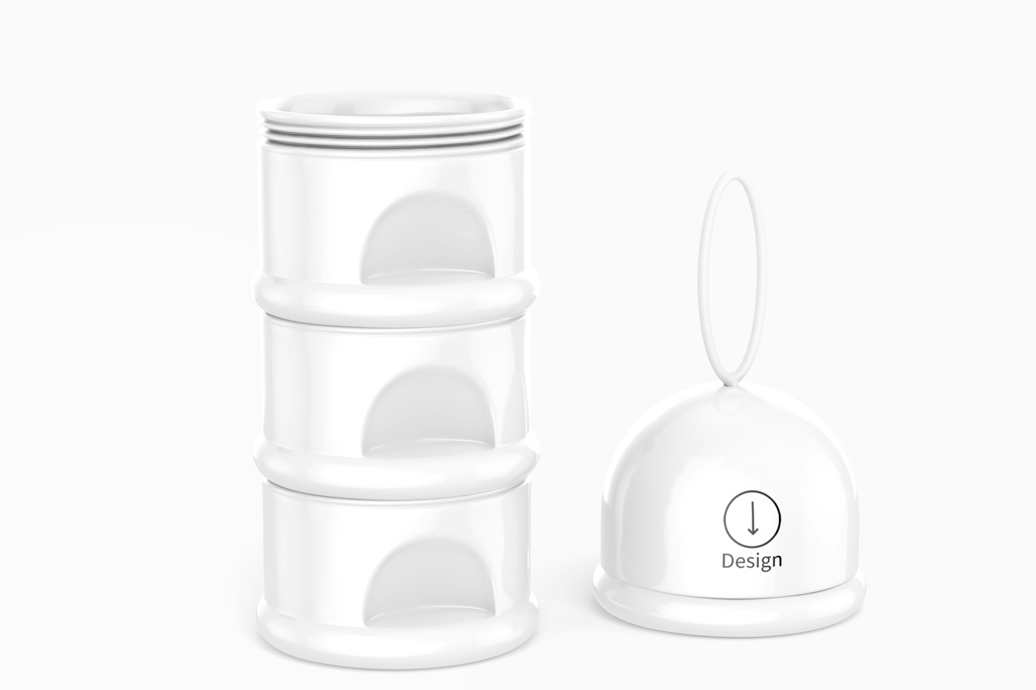 Baby Food Portable Storage Mockup, Front View