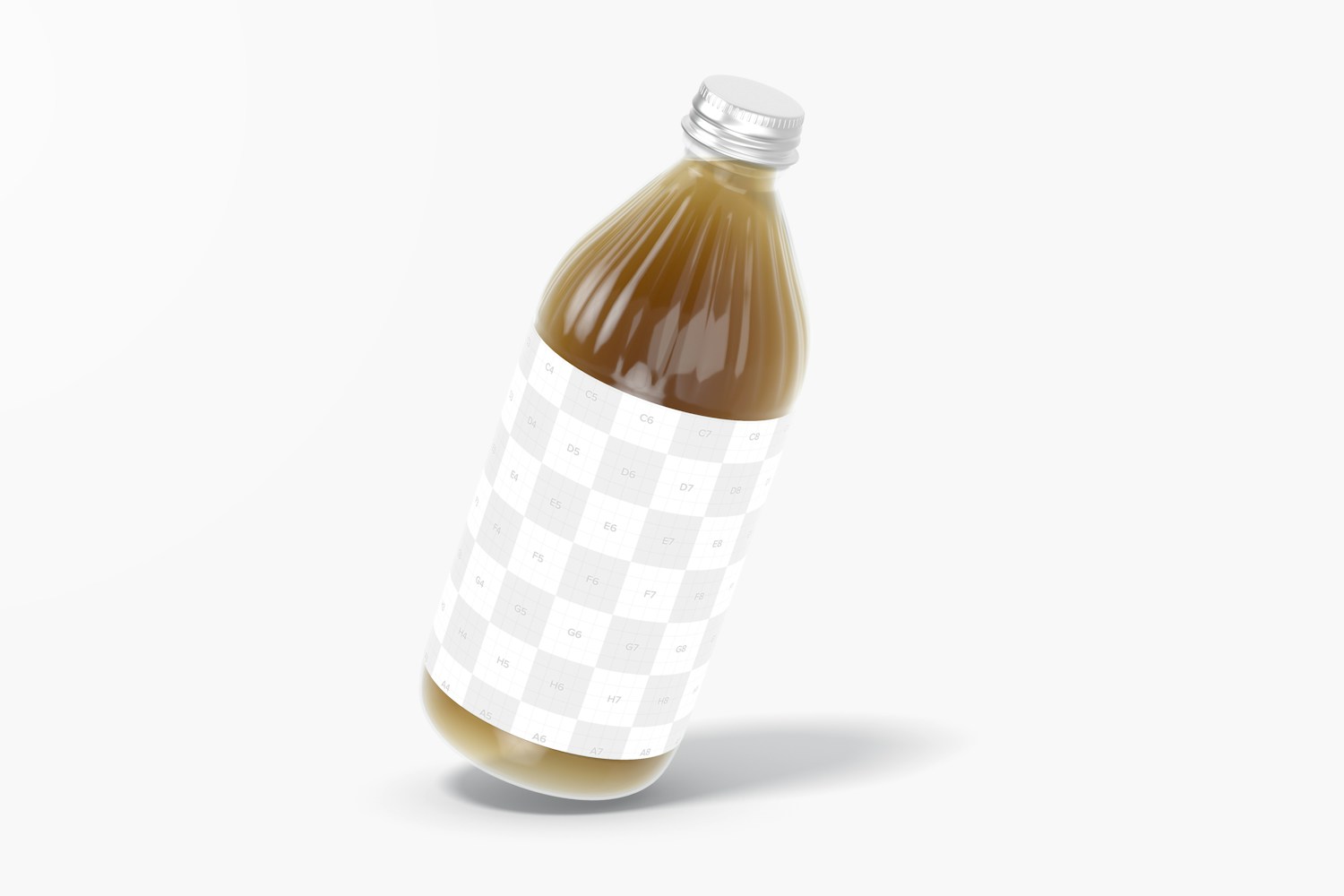 16 oz Glass Vinegar Bottle Mockup, Floating