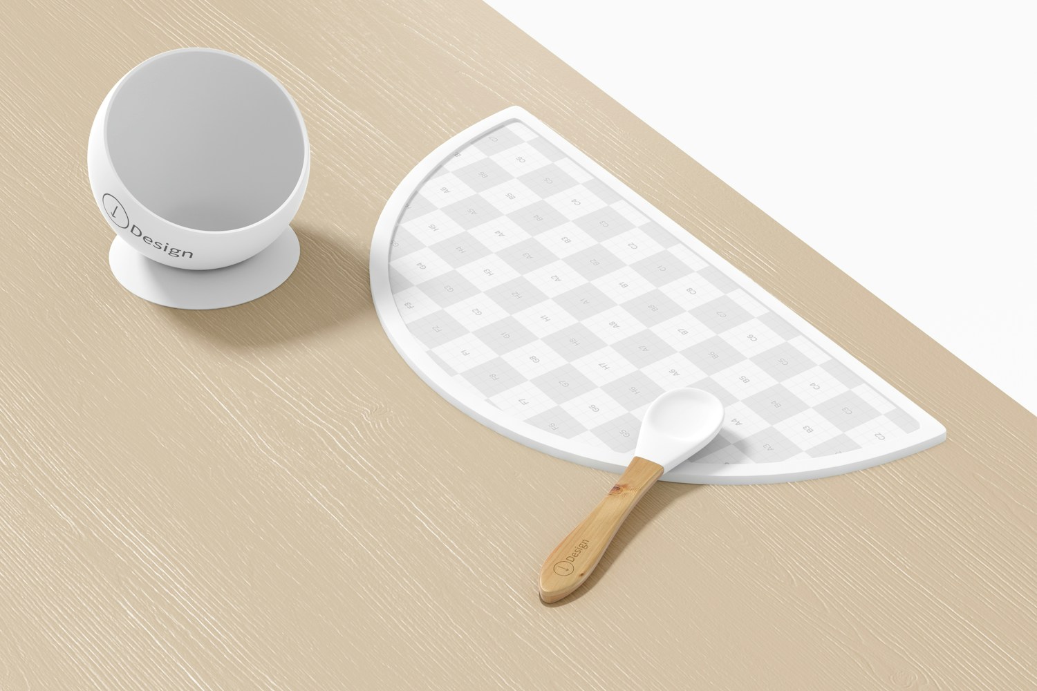 Silicone Baby Placemat Mockup, Perspective