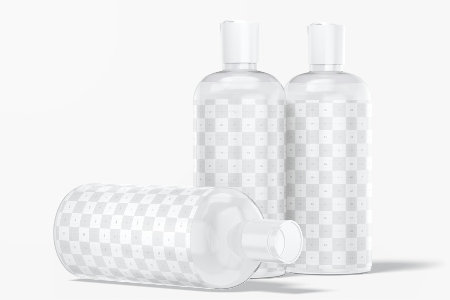 Plastic Body Wash Bottles Mockup