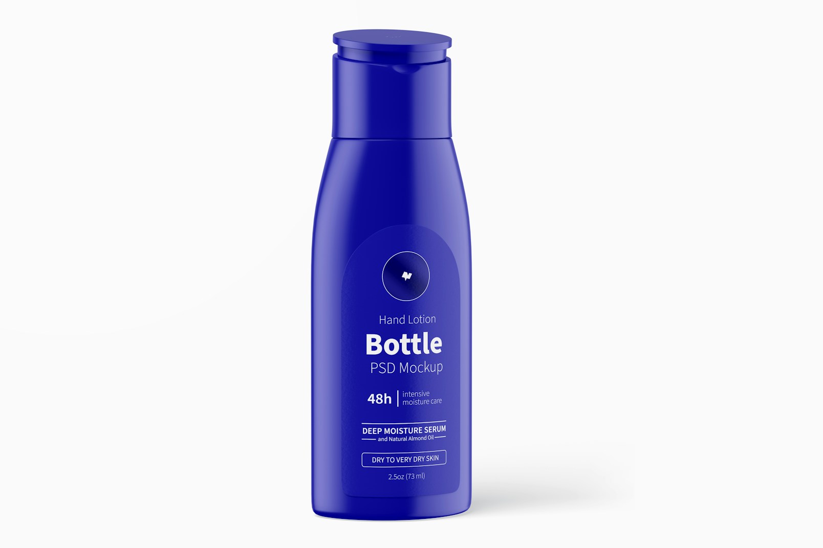 2.5 Oz Hand Lotion Bottle Mockup, Front View