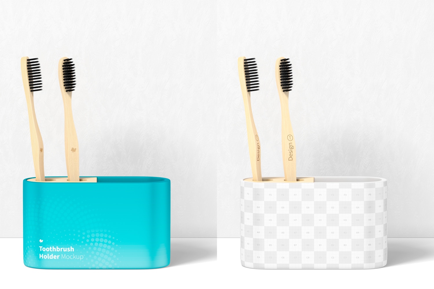 Toothbrush Holder Mockup, Front View Toothbrush Holder Mockup, Front View