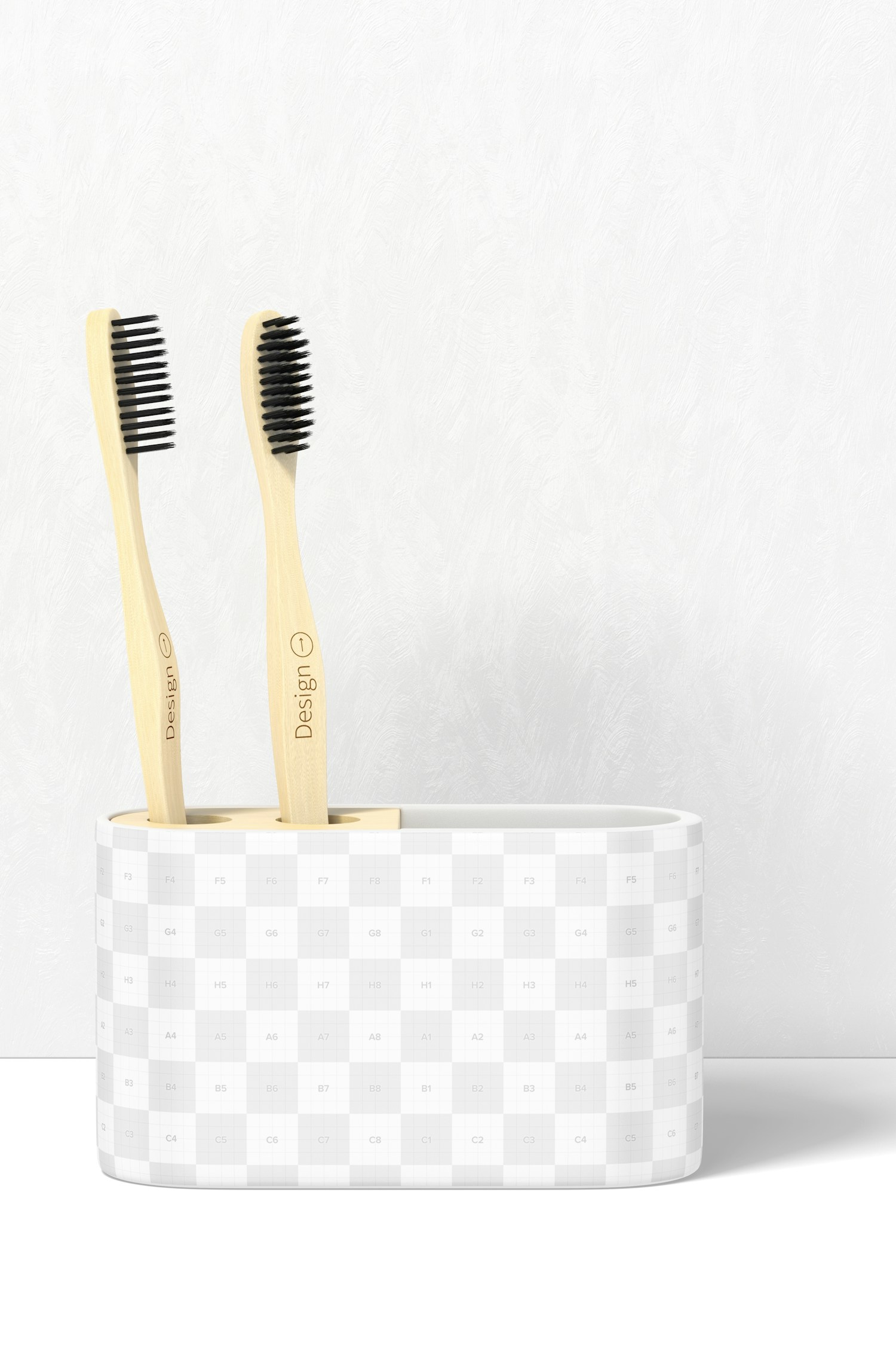 Toothbrush Holder Mockup, Front View Toothbrush Holder Mockup, Front View