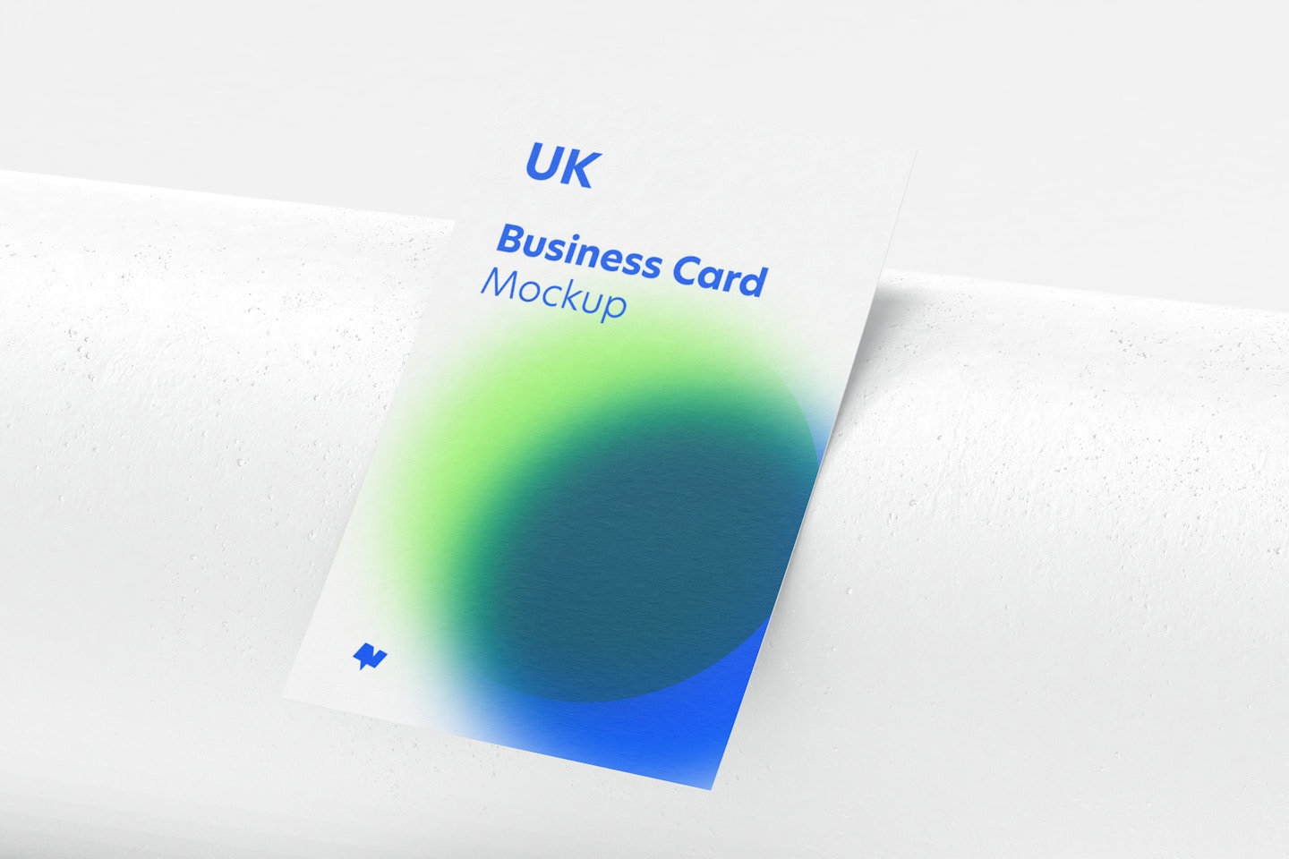 UK Portrait Business Card Mockup
