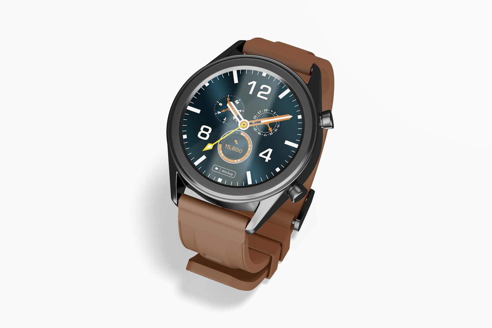Huawei Watch GT Smartwatch Mockup, Top View