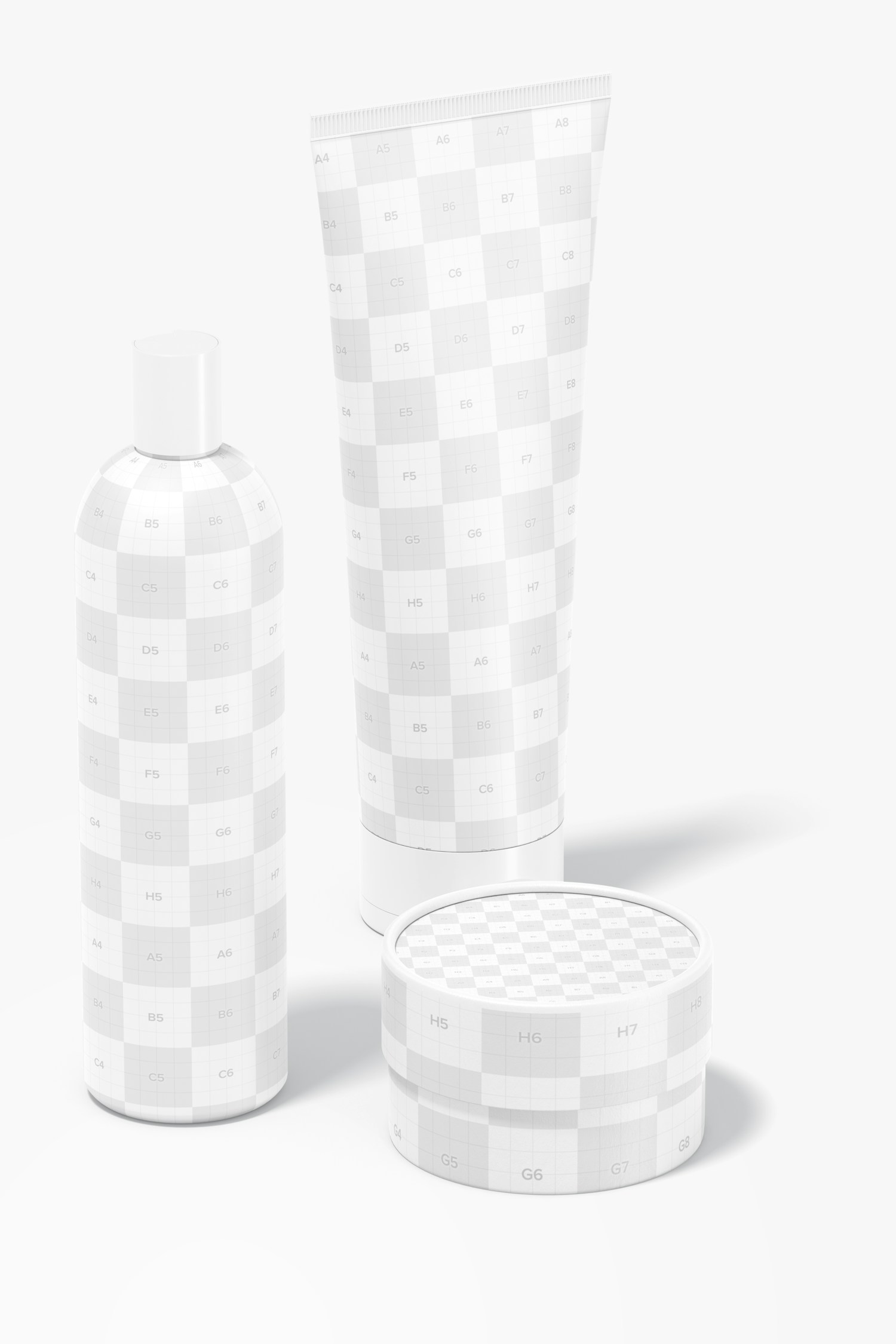 Body Care Products Scene Mockup, Perspective