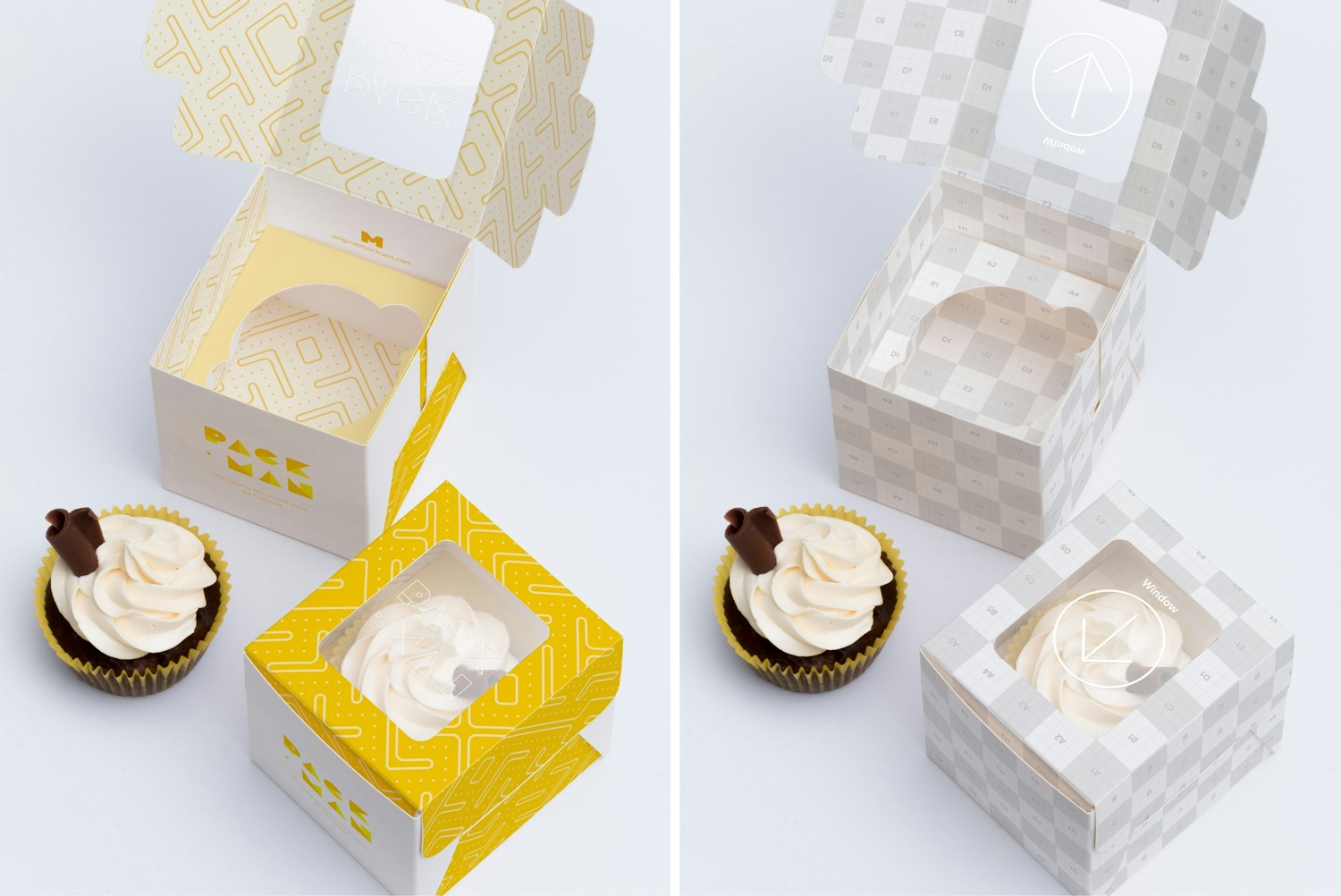 One Cupcake Box Mockup 01