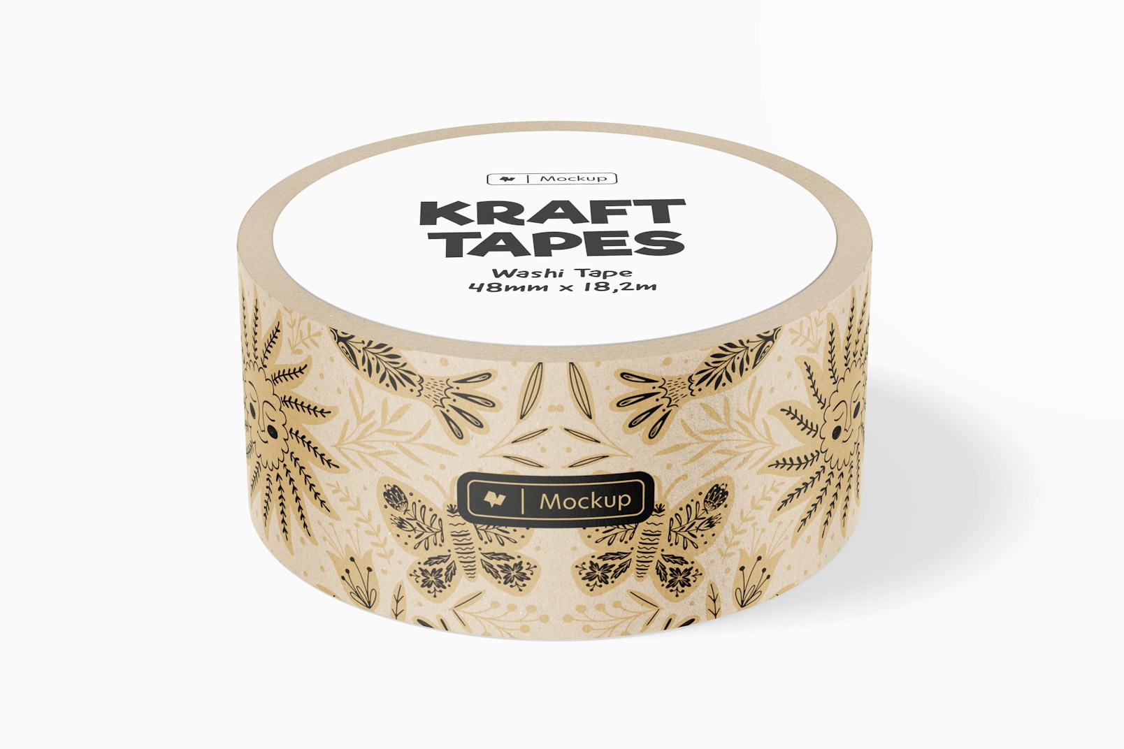 Kraft Tape Mockup, Front View