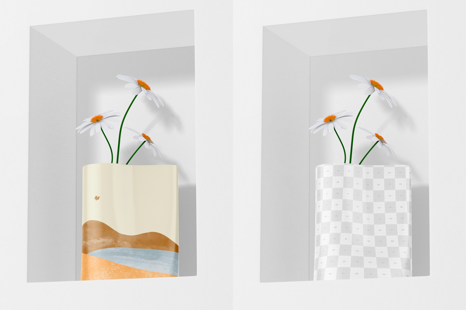 Watering Can Vase Mockup, Perspective