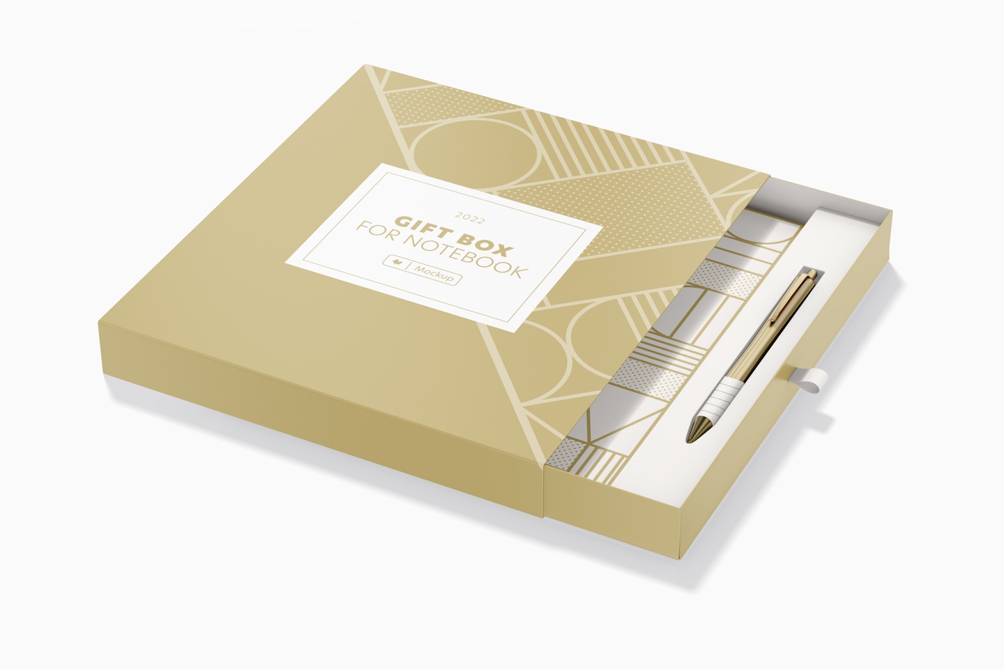Gift Box for Notebook Mockup