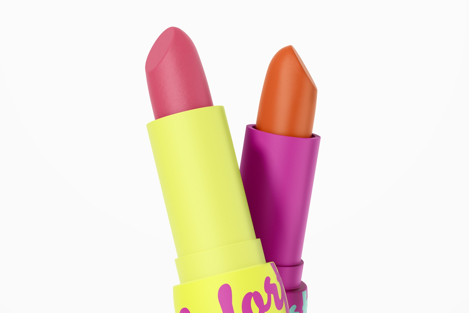 Stubby Lipsticks Mockup, Close Up